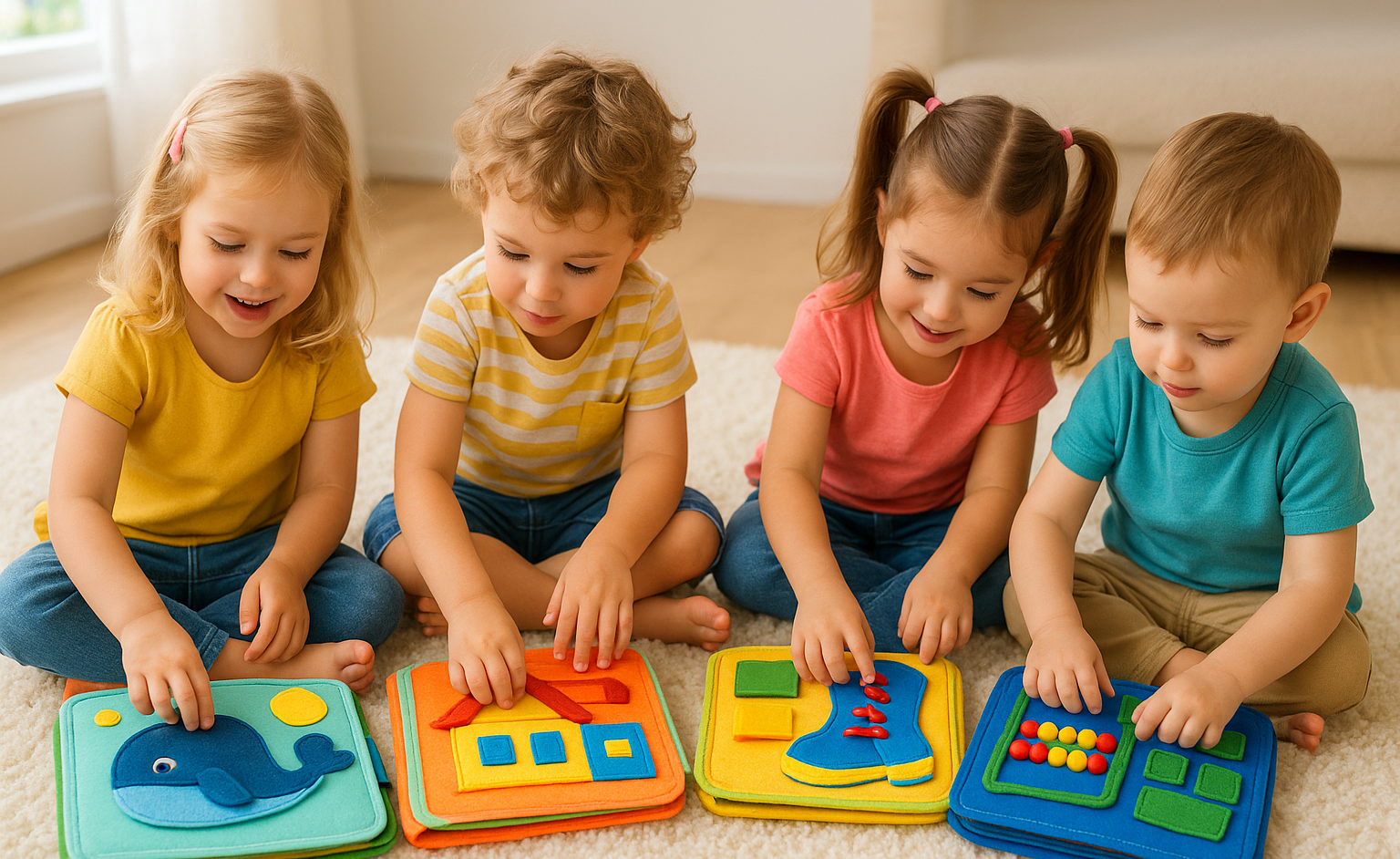 kids play with busy books